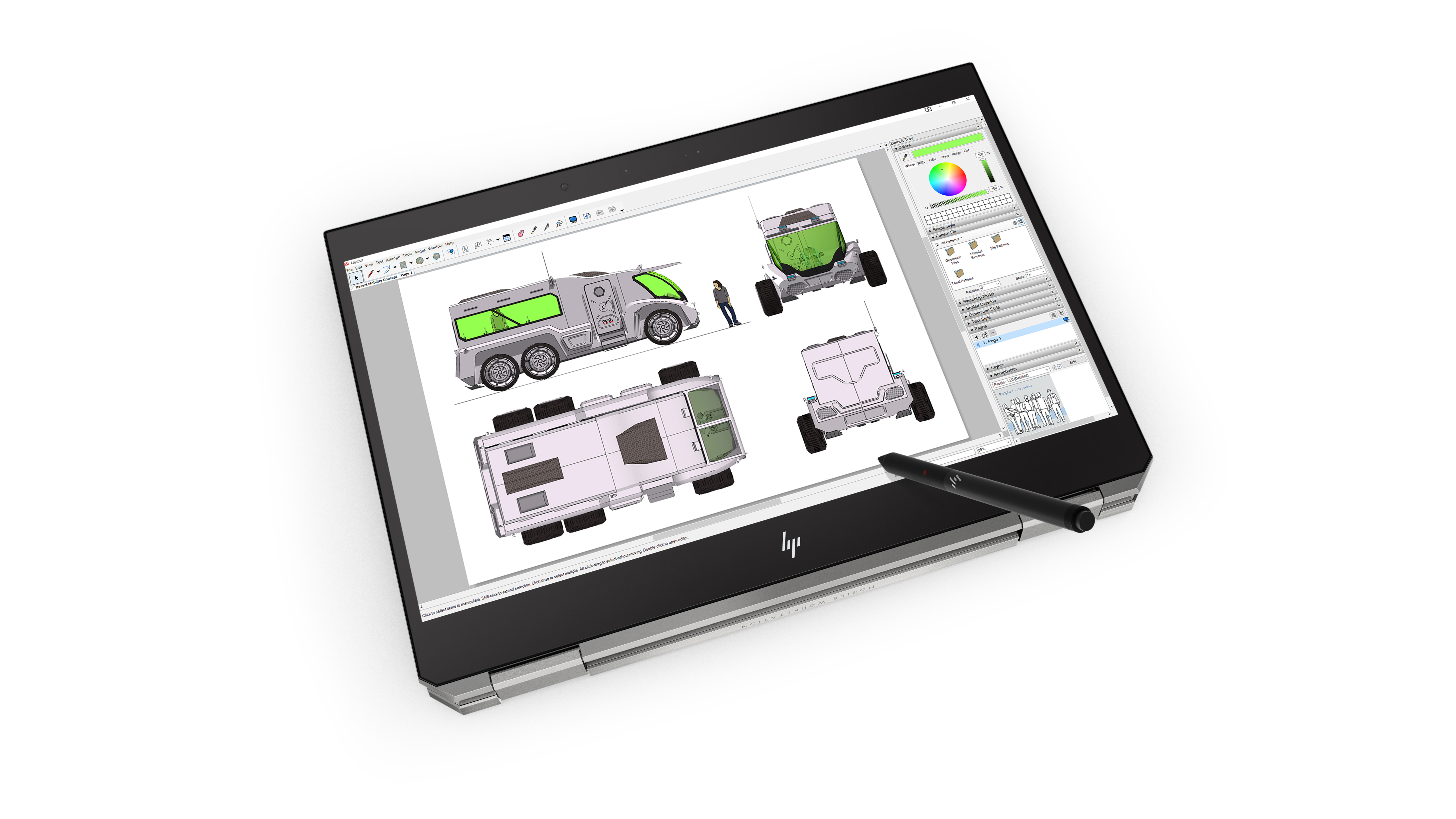 6TW47EA#ACB zbook x360 studio g5 15.6"(3840x2160)/touch/intel core i9 9880h(2.3ghz)/16384mb/512ssdgb/nodvd/ext:nvidia quadro p2000(4096mb)/war 3y/2.26kg/silver/w10pro + no pen HP Santreyd  - Вид №5