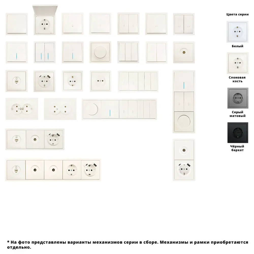 Выключатель встраиваемый Lezard Zima 3 клавиши цвет слоновая кость STLM-2077125 - Вид №3