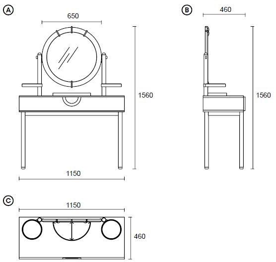Enza Home Туалетный столик из дерева Ottavia sun-id-1480385 - Вид №4