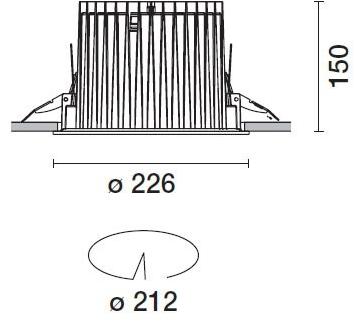iGuzzini Круглый встраиваемый точечный светильник для подвесных потолков Reflex c.o.b sun-id-1362779 - Вид №5