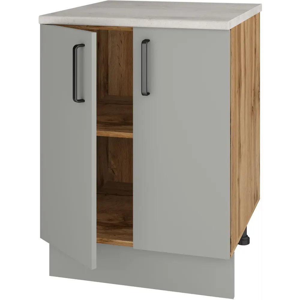 Кухонный шкаф напольный Нарбус 60x85x60 см ЛДСП цвет серый Santreyd STLM-2088771 - Вид №3