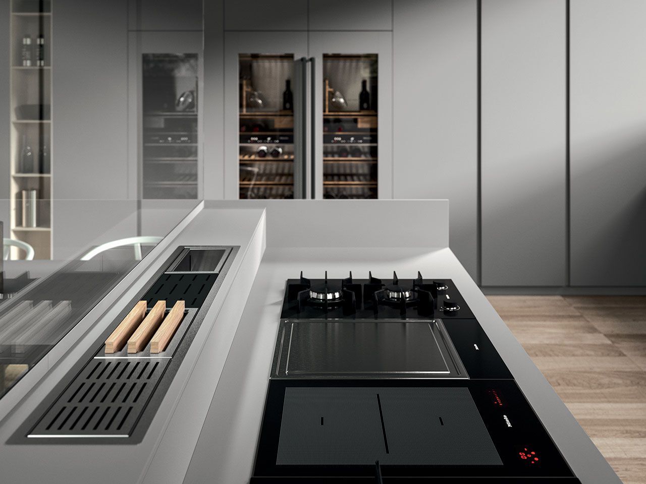 Встроенная кухня с полуостровом Arrital Ak_04 ARCH-00097372 - Вид №6