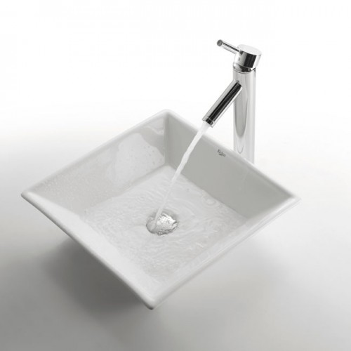 KCV-125 Накладная раковина на столешницу  прямоугольная Krausru  - Вид №3