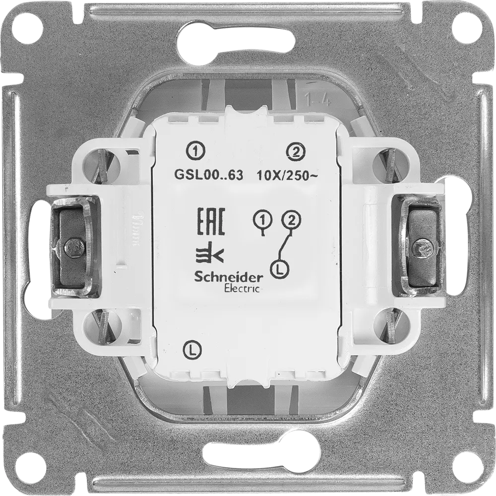 Переключатель Schneider Electric Glossa одноклавишный с подсветкой, графит 84730740 STLM-0054179 - Вид №2