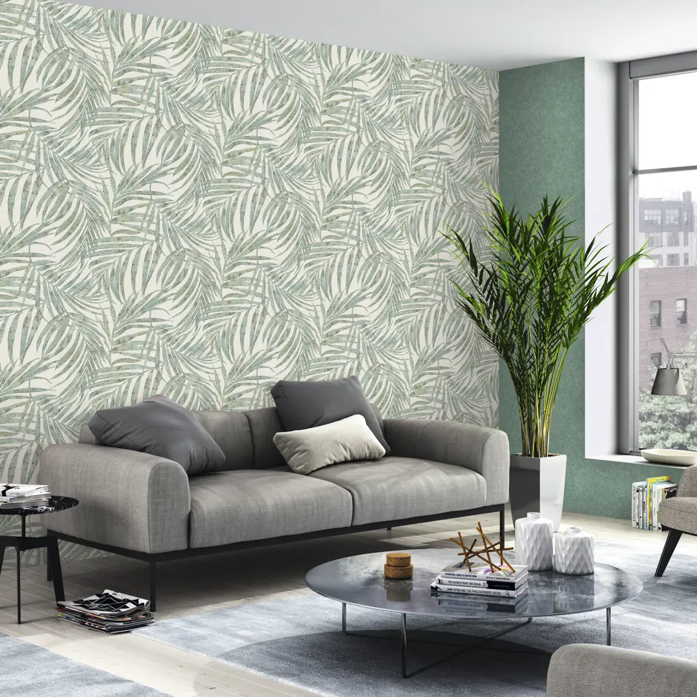 Обои флизелиновые Rasch Linares зелёные 0.53 м 617443 STLM-2142794 - Вид №3