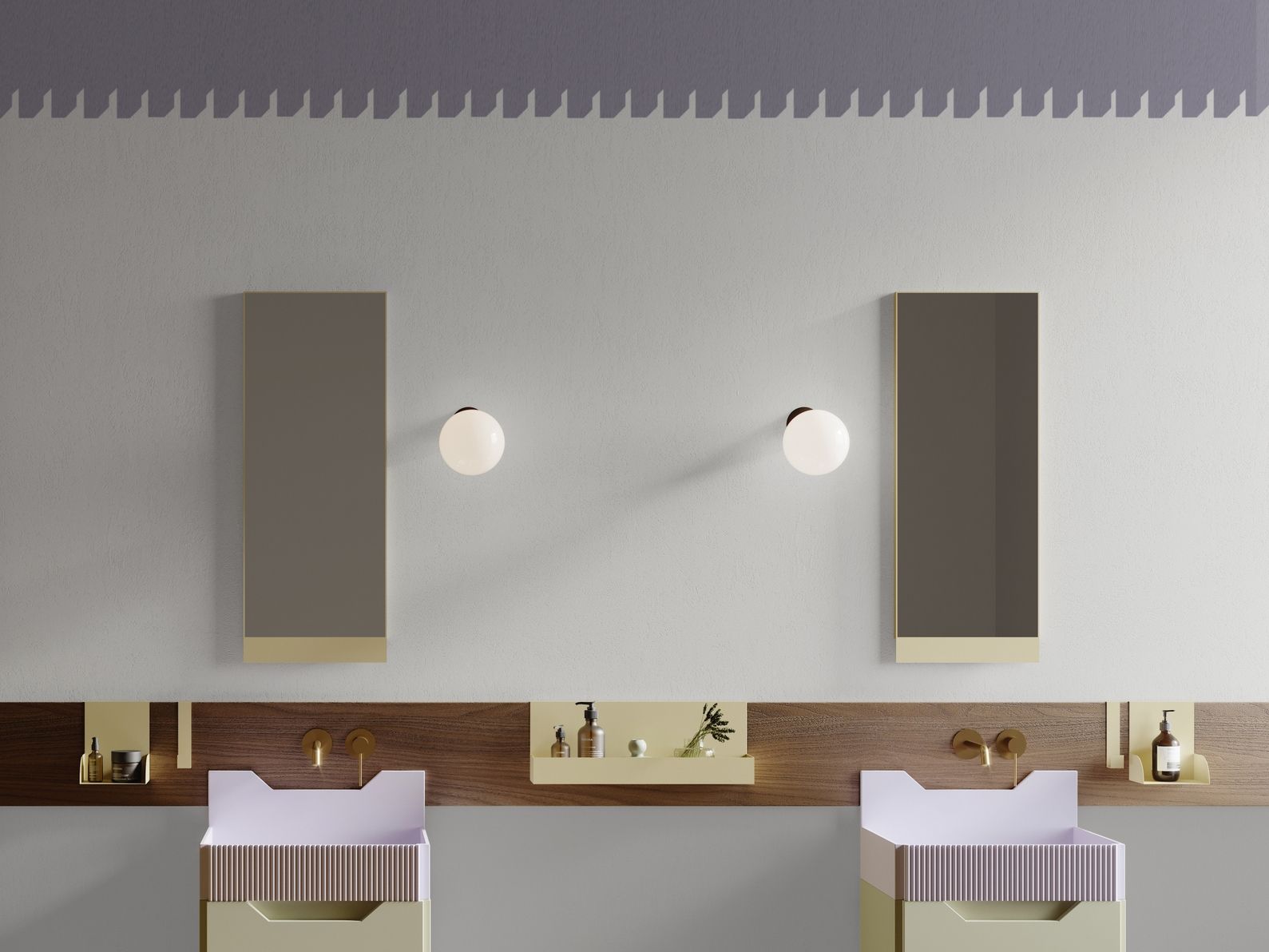 Водонепроницаемые обои для ванной комнаты Ex.T Frieze ARCH-00043184