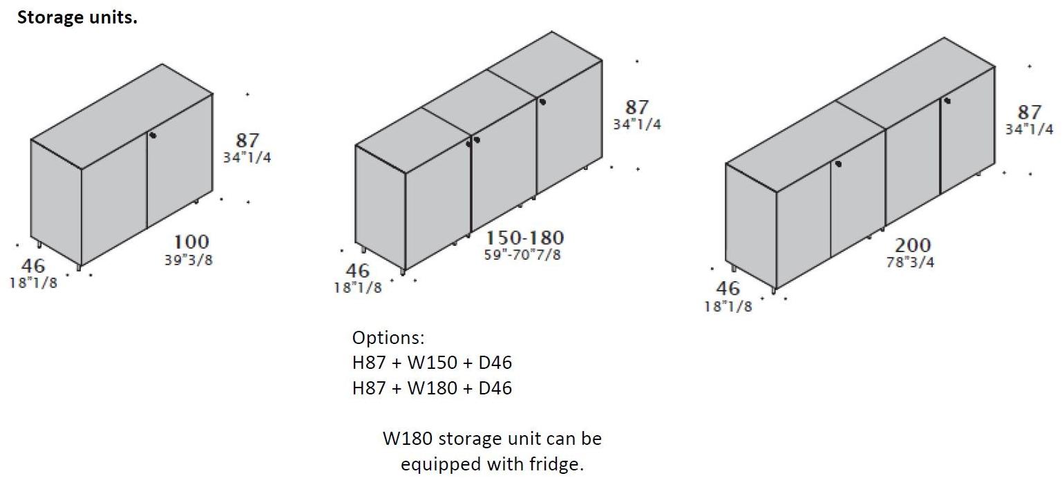 ESTEL GROUP Низкий офисный шкаф для хранения вещей с распашными дверцами Altagamma sun-id-1440092 - Вид №3