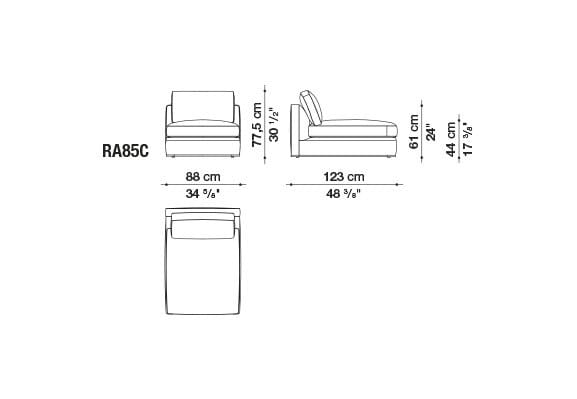 Угловой диван из ткани B&B Italia Ричард ARCH-00040927 - Вид №43