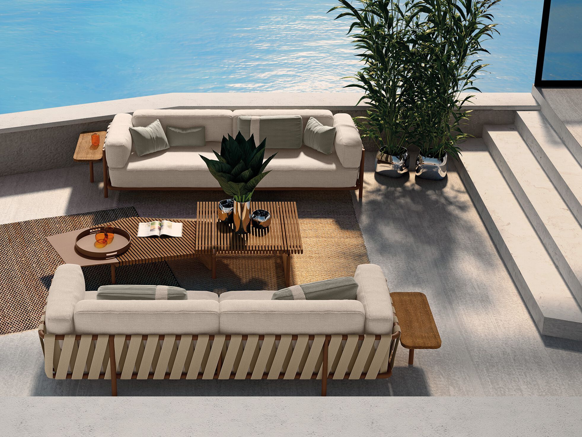 3-местный тканевый садовый диван Arketipo PUNTA ALA ARCH-00094189 - Вид №4