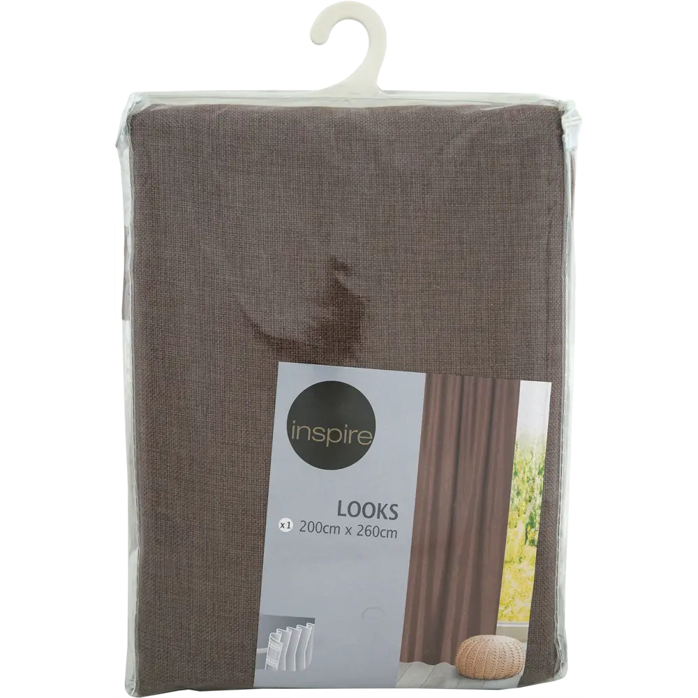 Штора на ленте со скрытыми петлями Inspire Looks 200x260 см цвет серо-коричневый 18614191 STLM-2140309  - Вид №6