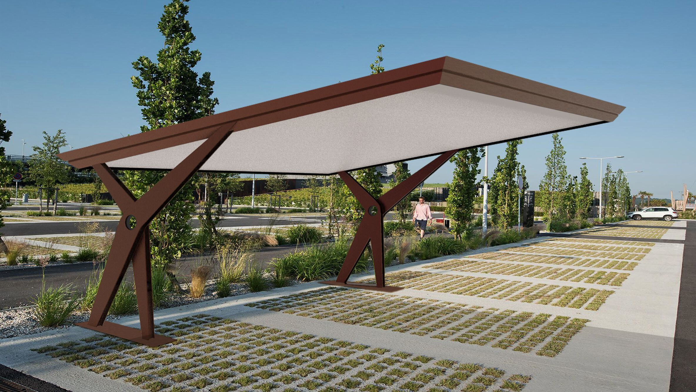 Навесы для автомобилей навес с покрытием из ПВХ с защитой от царапин L'Officina by Adami TS ARCH-00081496 - Вид №2