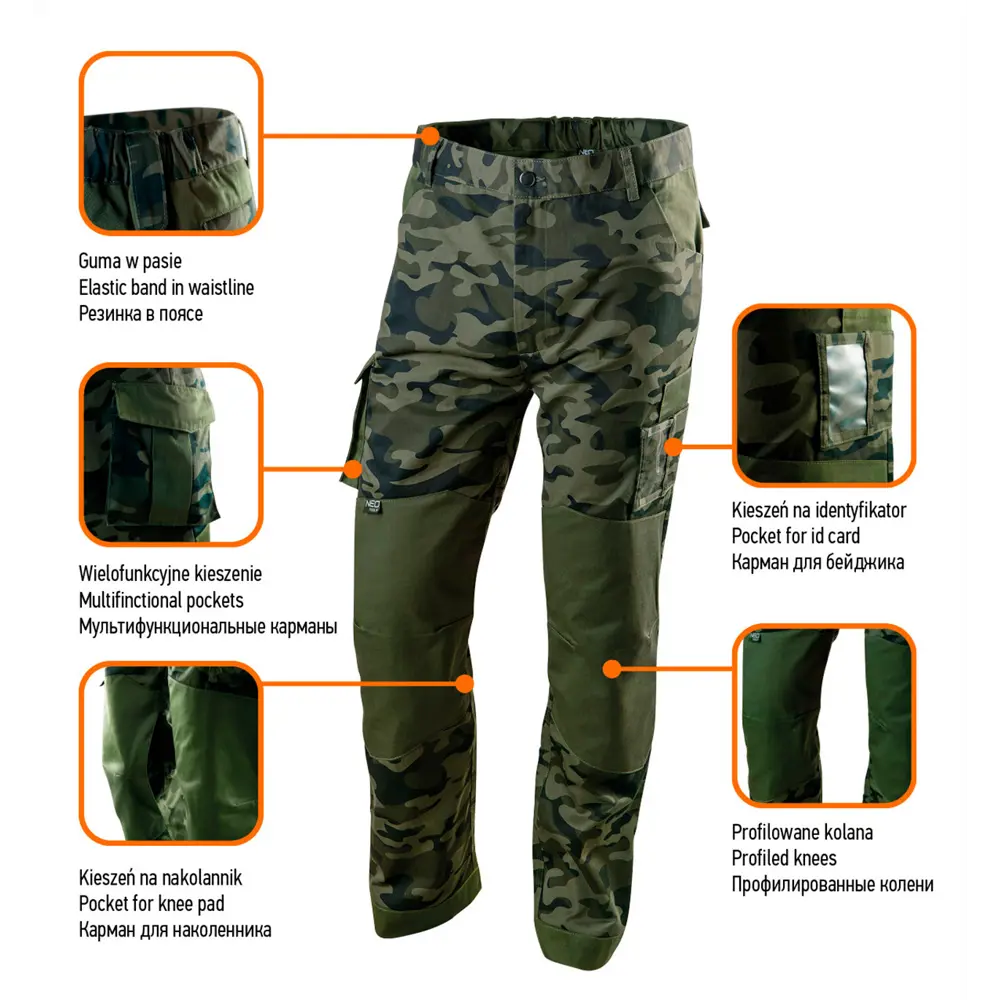 Брюки рабочие Neo 81-221-L цвет камуфляж размер L Neò Camo STLM-2114440 - Вид №7