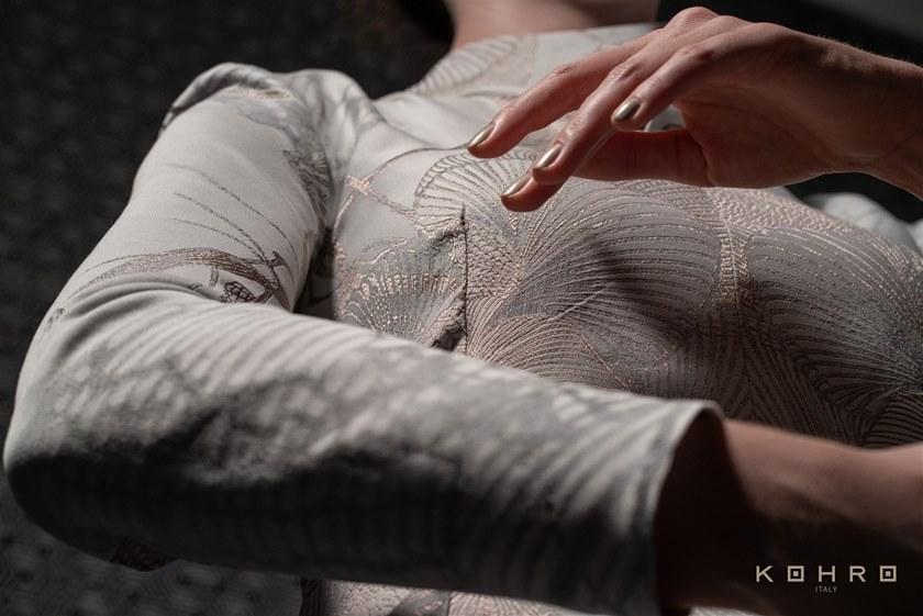 KOHRO Хлопковая ткань с графическими мотивами A gong on the river K0064294  - Вид №3