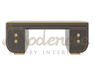 Черный исполнительный стол с ящиками