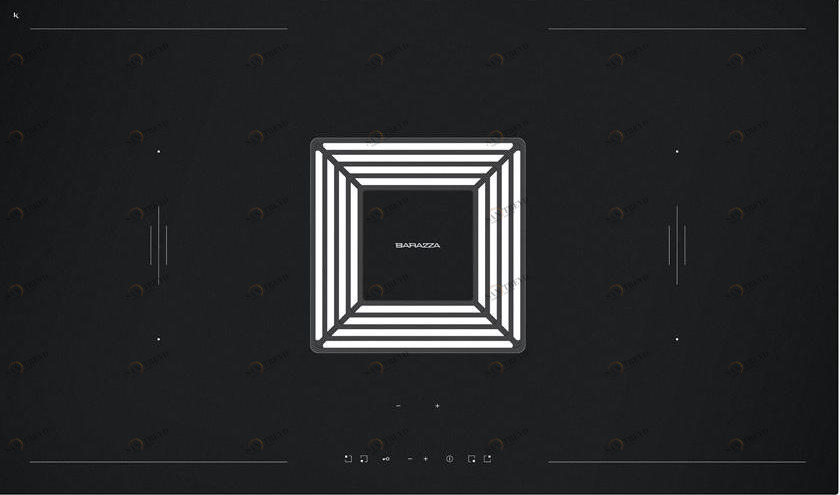 Barazza Индукционная стеклокерамическая плита со встроенной вытяжкой Zero 1pidz90n