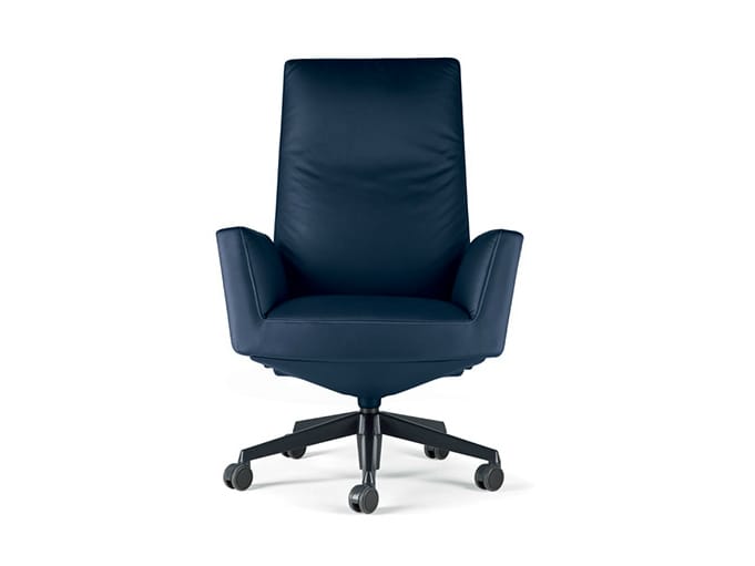 Офисное кресло с кожаным откидывающимся креслом с 5 спицами Poltrona Frau офис-офисные кресла ARCH-00027536 - Вид №2