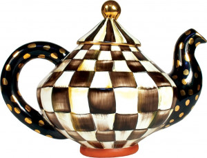 10645912 Mackenzie-Childs Чайник заварочный Courtly Check Керамика