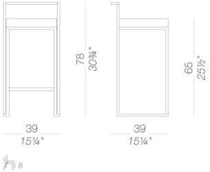 Lapalma Высокий штабелируемый табурет Cuba+cubo sun-id-1456520 - Вид №11