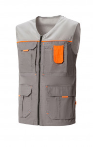 64161 Жилет "Профессионал" темно-серый светло-серый  Летняя спецодежда  размер 64-66/170-176