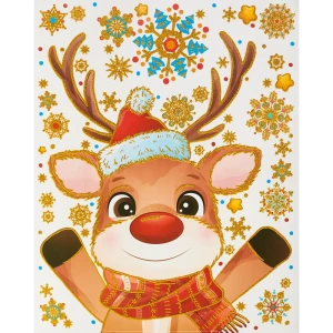 Украшение оконное Милый олененок 30х38 см