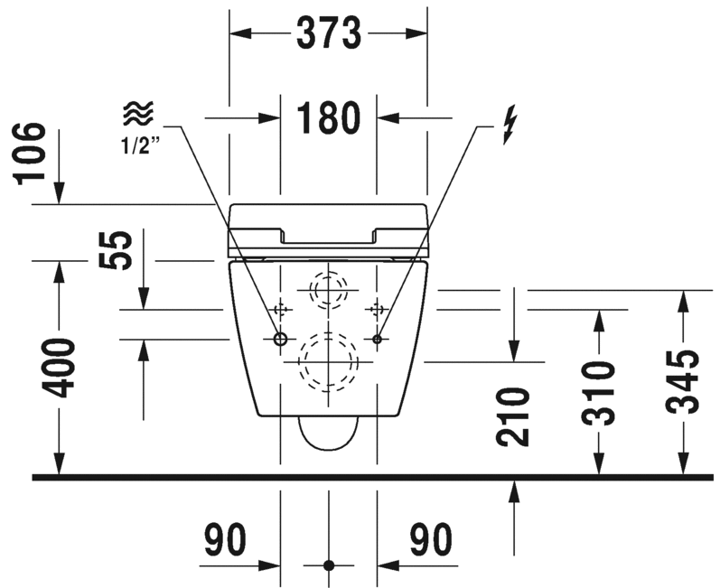 2529592000 Подвесной унитаз настенный Белый Duravit ME BY STARCK Германия - Вид №6