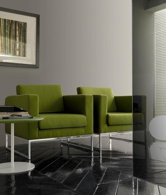 Quinti Sedute Кресло на санках из ткани с подлокотниками Vogue sun-id-1510654 - Вид №2