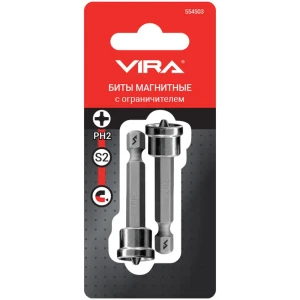 Магнитная бита Vira PH2 для шуруповерта с надежным захватом 89383367