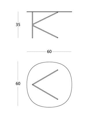 Низкий круглый журнальный столик для контракта MEMEDESIGN TWIN B ARCH-00102264 - Вид №6