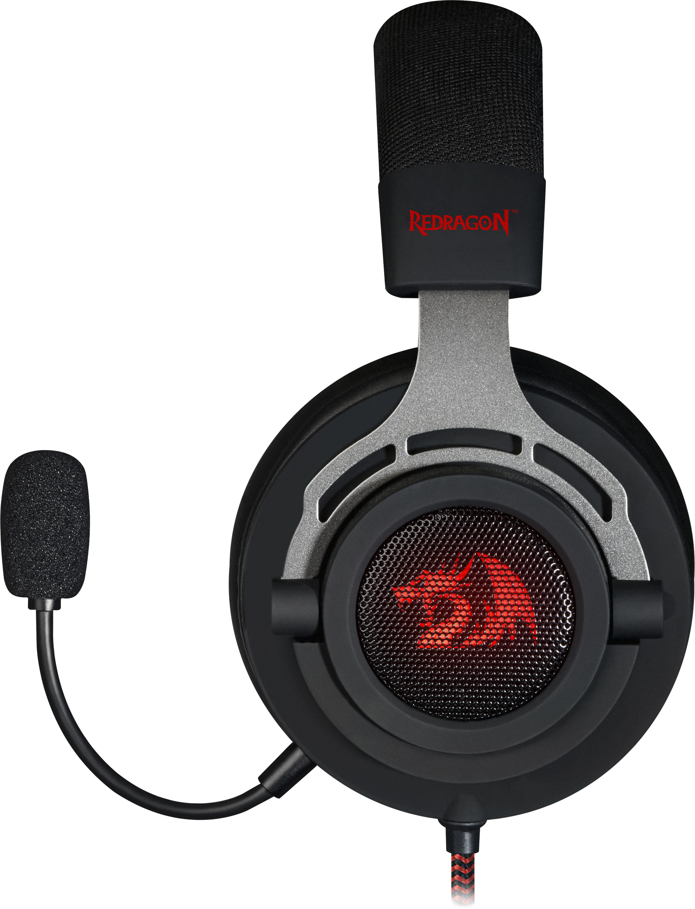 64218 игровая гарнитура aspis черный+красный, провод 2 м Redragon Santreyd  - Вид №2