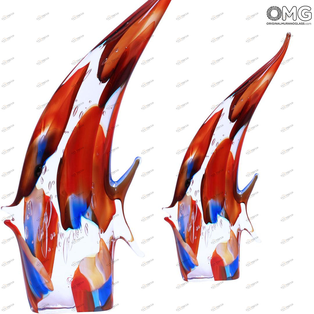 4545 ORIGINALMURANOGLASS Скульптура Рыба Опах - муранское стекло OMG 17 см 