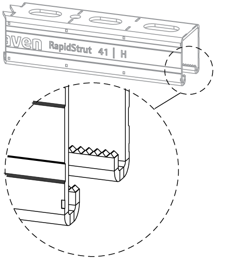 65018347 BIS RapidStrut® Профили монтажные (BUP1000) подвешивание и поддержка walraven  - Вид №2