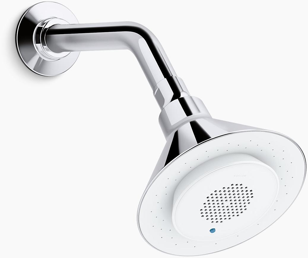 KOHLER Однофункциональная насадка для душа Moxie 2,0 галлонов в минуту с беспроводным динамиком K-9245-E-CP  - Вид №1