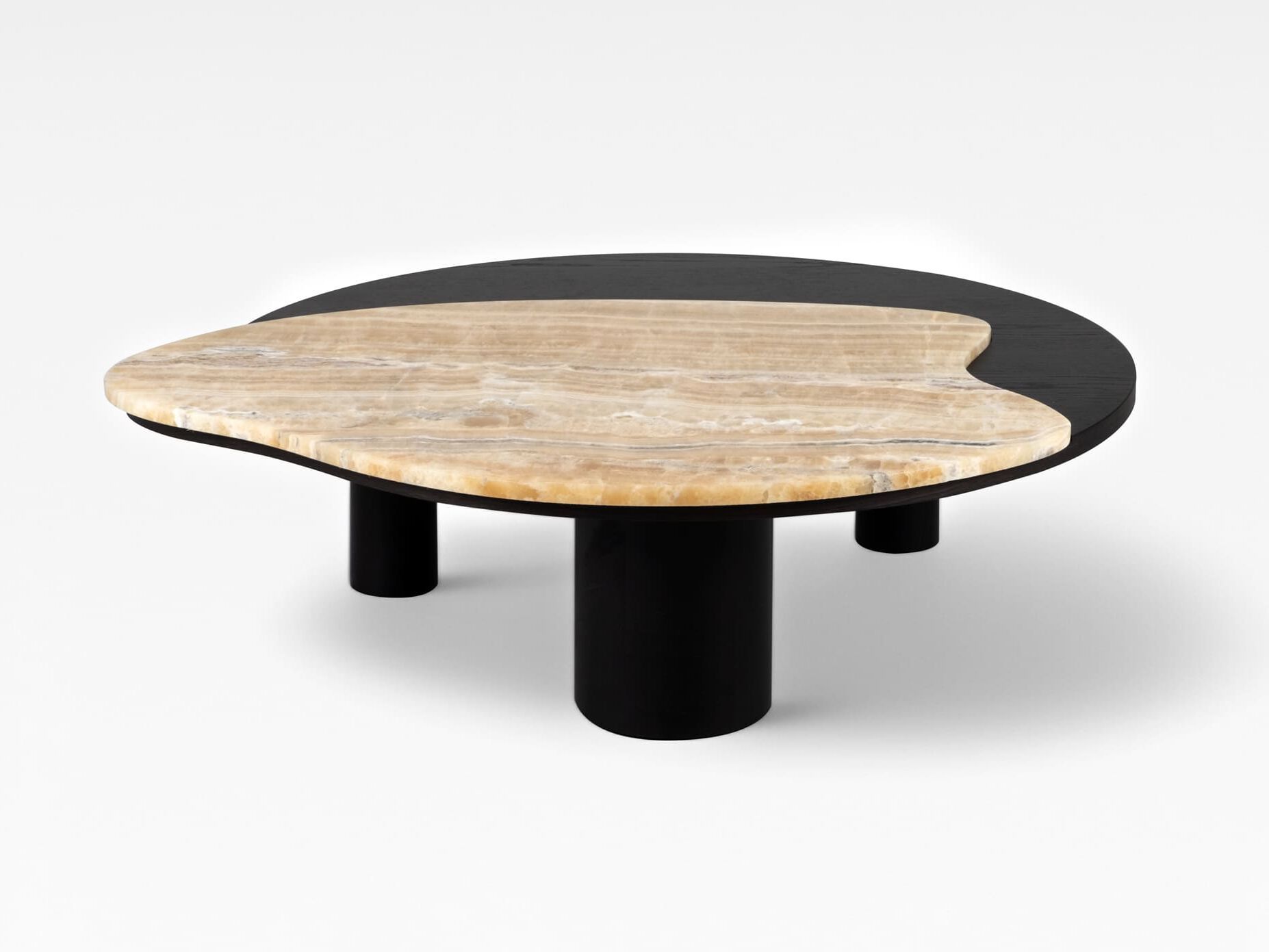Низкий журнальный столик из дуба и оникса Shadow Greenapple Bordeira ARCH-00111828 - Вид №1