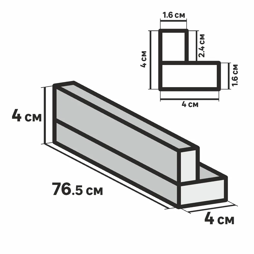 Угол для шкафа Delinia ID Фатеж 4x76.5 см ЛДСП цвет белый STLM-2186146 - Вид №9