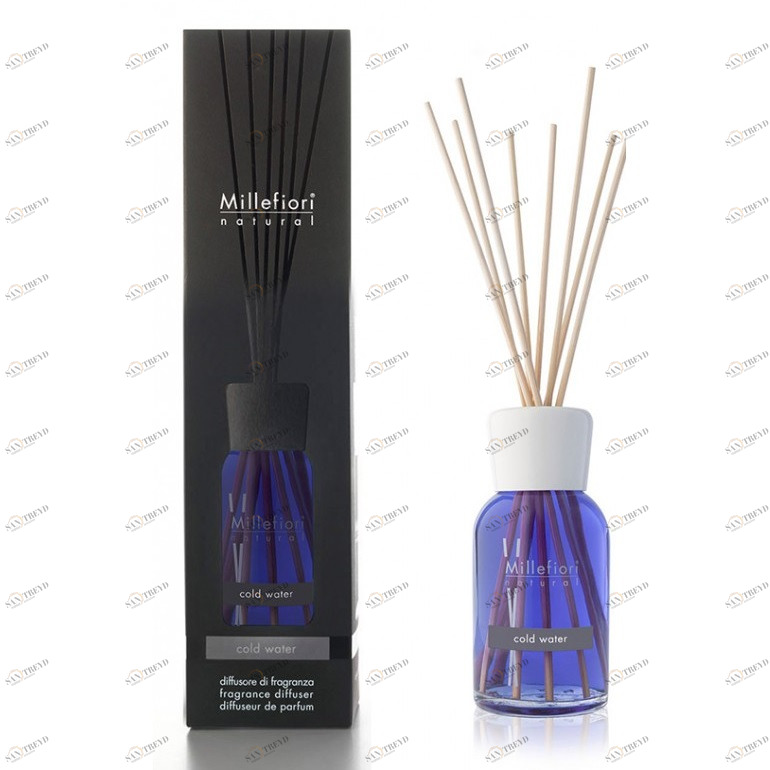 Диффузор с палочками 250 мл "Холодная вода "Cold Water MILLEFIORI MILANO ВОДА 267386 Синий 