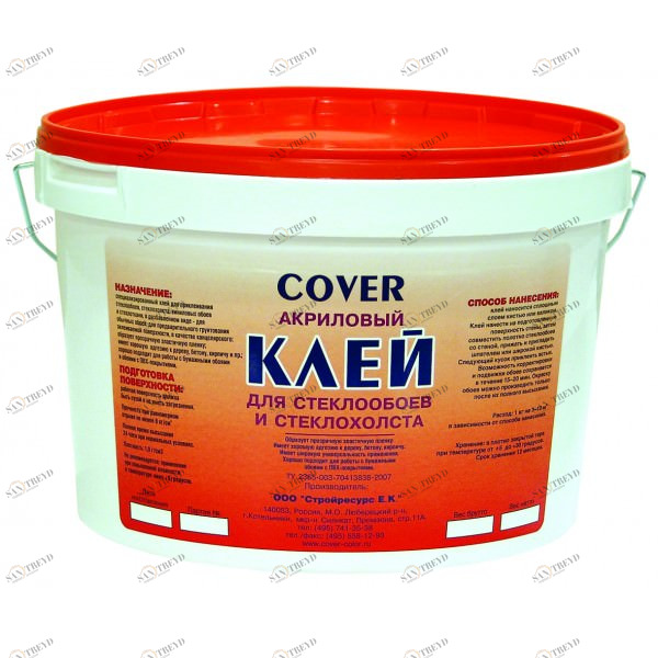 Клей для стеклообоев и стеклохолста COVER универсал 10кг 5447