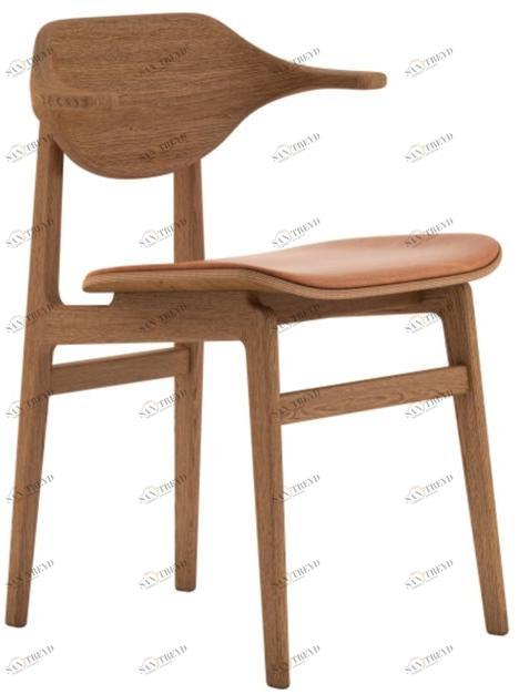 NORR11 Стул из дуба со встроенной кожаной подушкой sun-id-1345846