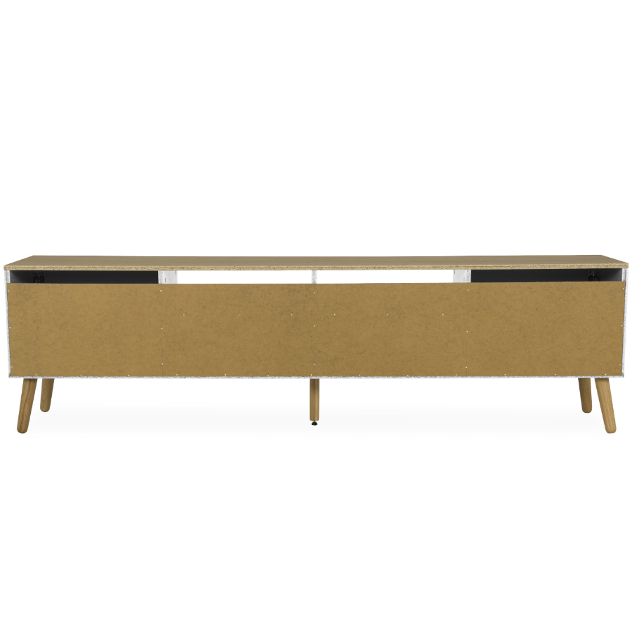 Тумба под ТВ Tenzo Dot, 54х192х43 см, дуб, белая 1665454 - Вид №7