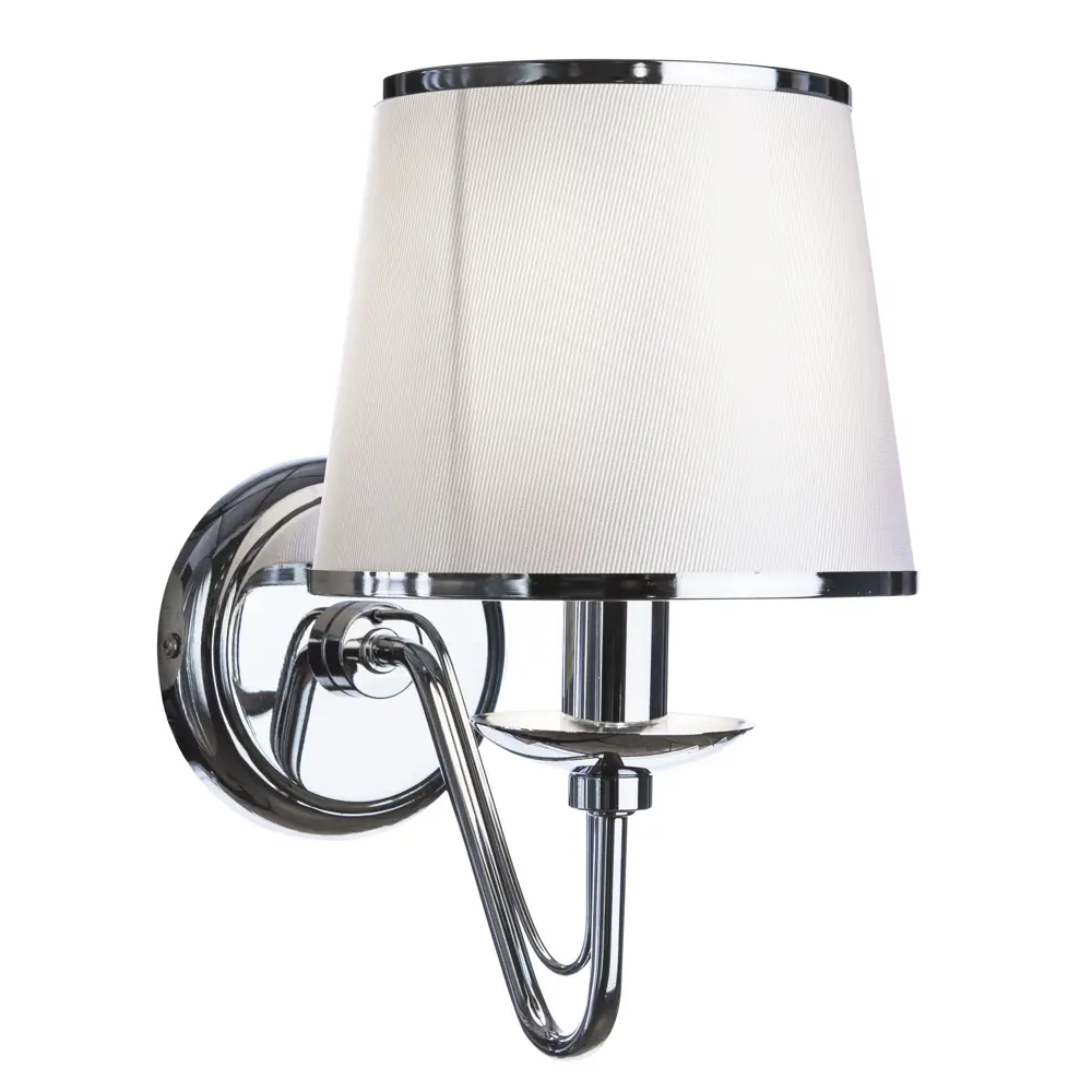 Бра Dolores 1xE14x60 Вт, металл/ткань, цвет хром/белый Arte Lamp STLM-2049611