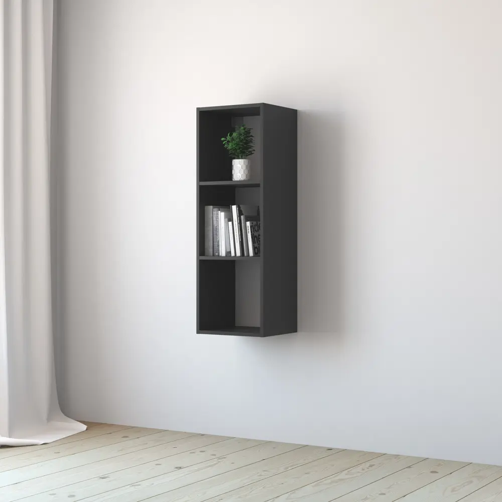 Стеллаж SPACEO KUB 3К, 36х104х31,7 см, цвет графит STLM-2123384 - Вид №1