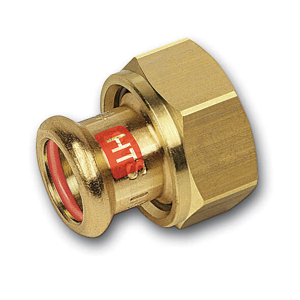 11335935112 SANHA 13359G пресс-фит. солн., бронза, разъемн.соед.с плоск.упл. 35x11/2 мм  - Вид №1