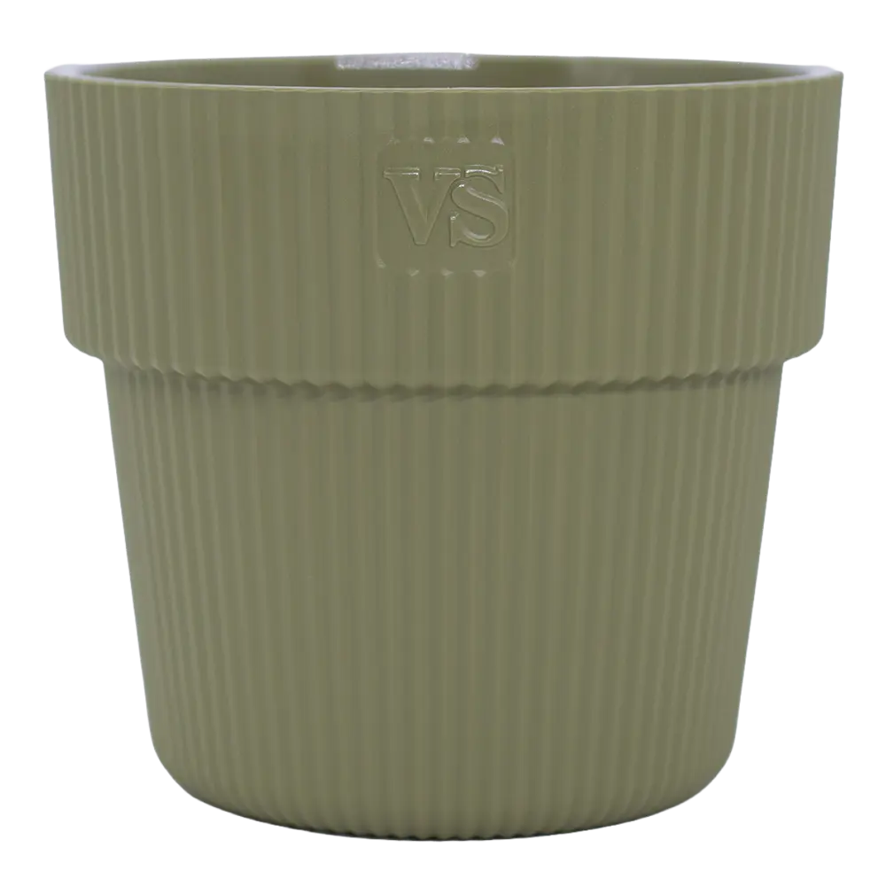 Кашпо Алемар VipSet Ø17 h16 см v2.4 л пластик оливка Santreyd АОМ STLM-2135004