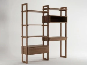 KARPENTER Открытый деревянный книжный шкаф с ящиками K/wsu