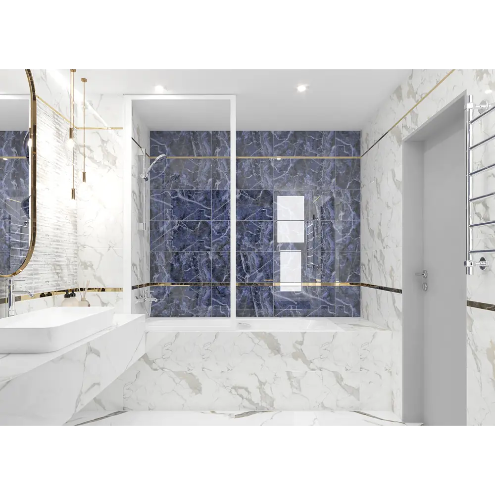 Плитка настенная Laurel 30x60 см 1.8 м² глянцевая цвет синий Santreyd STLM-2182838 - Вид №3