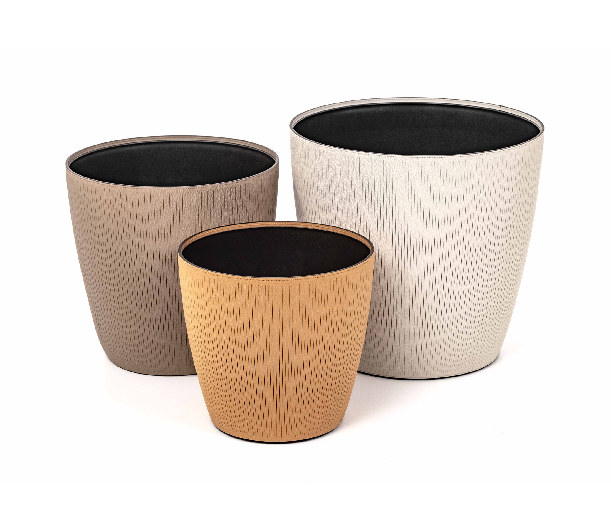 Цветочный горшок Silvy - Ø 30XH28 см / регенерированная зернистая кожа_coffee Pinetti 00.2063.083.015 - Вид №3