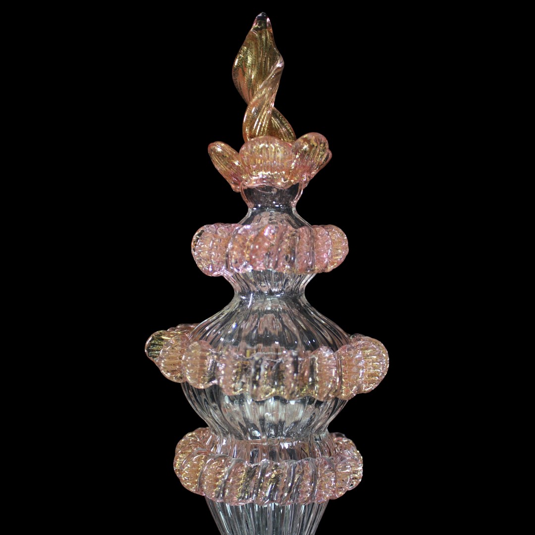 1298 ORIGINALMURANOGLASS Настольная лампа Фламбо Ка Манцони на 3 лампочки - Flambeau - Венецианская Venetian - муранское стекло  см  - Вид №1