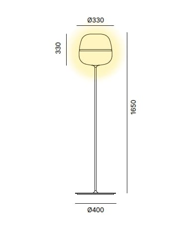 Напольная лампа из дутого стекла и окрашенного металла Quadrifoglio Group Design Lighting ARCH-00051838 - Вид №3
