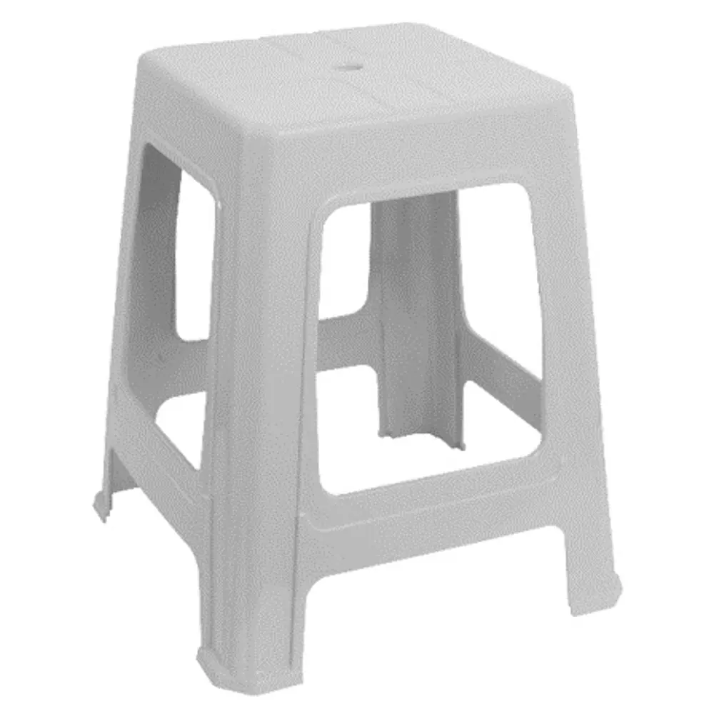 Садовая табуретка без подушки 40x40x45 см пластик белый Santreyd нет STLM-2194226