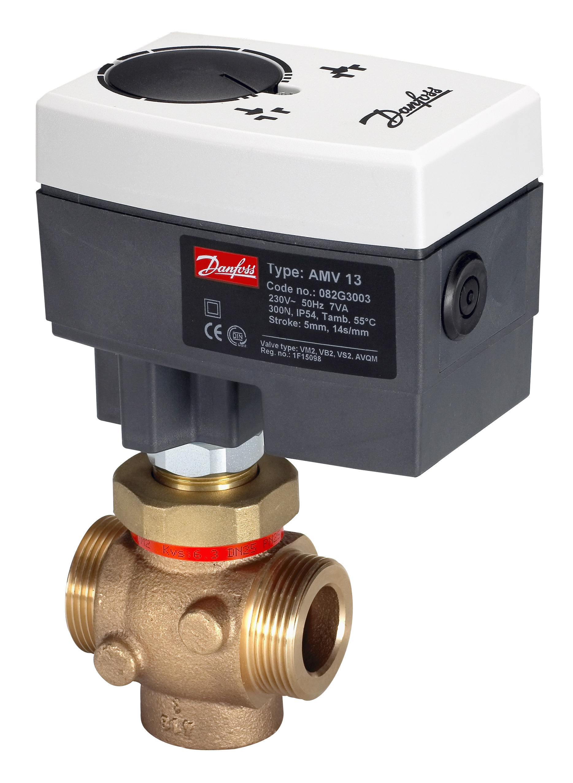 Danfoss Редукторные электроприводы с трехпозиционным управлением Электропривод импульсный AMV10 230B 082G3001  - Вид №25