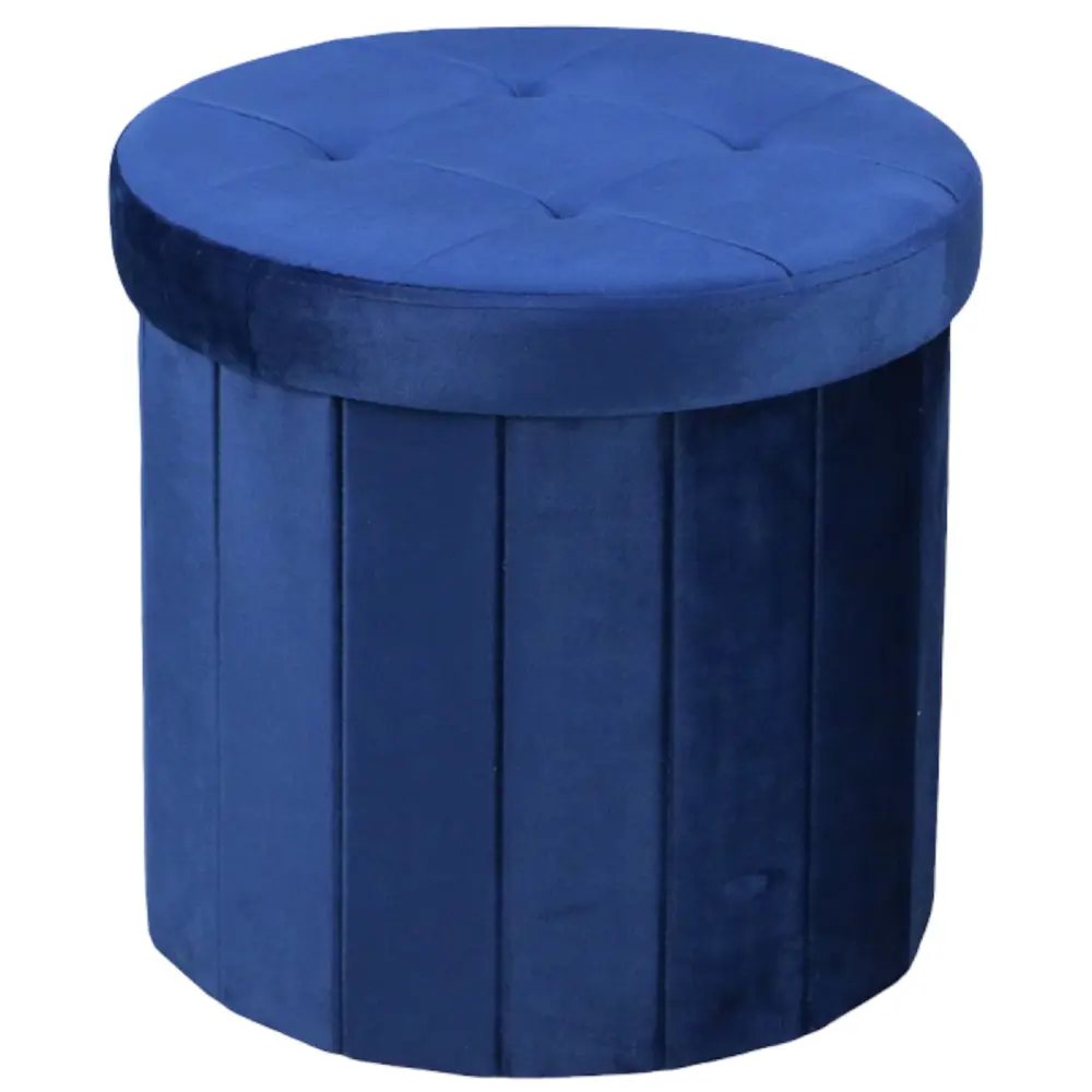 Пуф складной с нишей ø 38 см цвет синий DREAM RIVER STLM-2001164